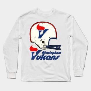 Defunct Birmingham Vulcans Football Team Helmet Long Sleeve T-Shirt